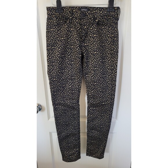 Women's Leopard Cheetah Print Faith Buffalo David Bitton Skinny Jeans - Picture 1 of 4